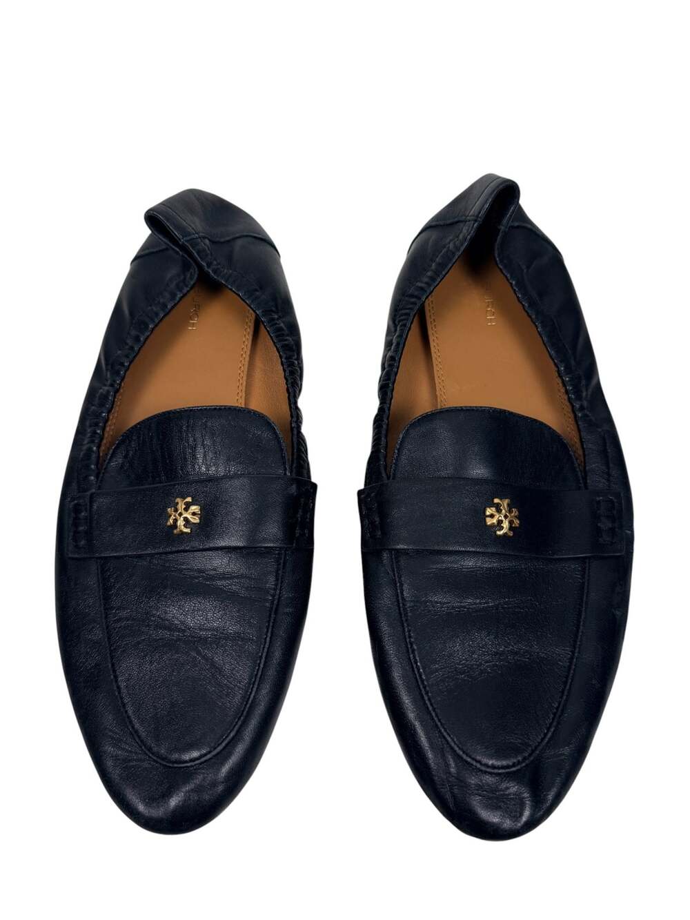Tory Burch Black Smooth Leather Ballet Loafer 10.5